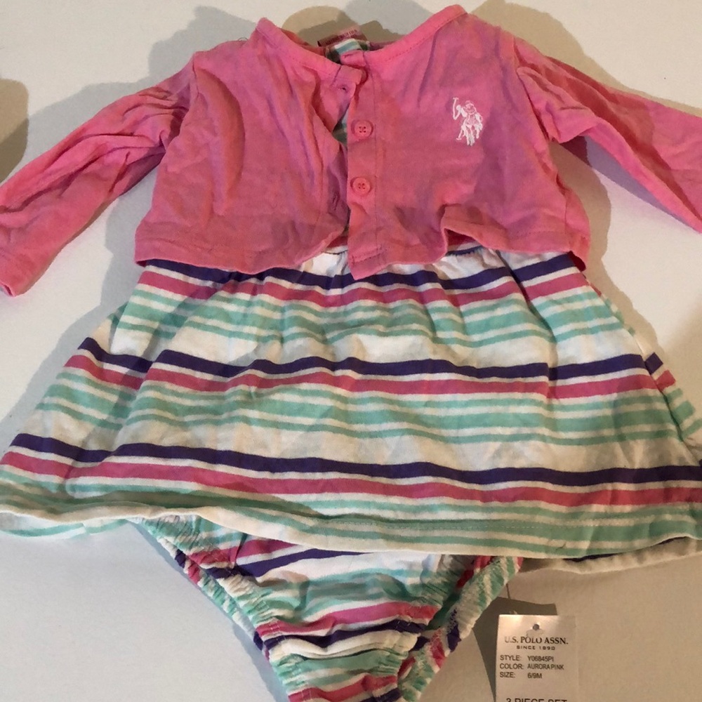 US Polo Assn 3 piece set. Size 6-9months